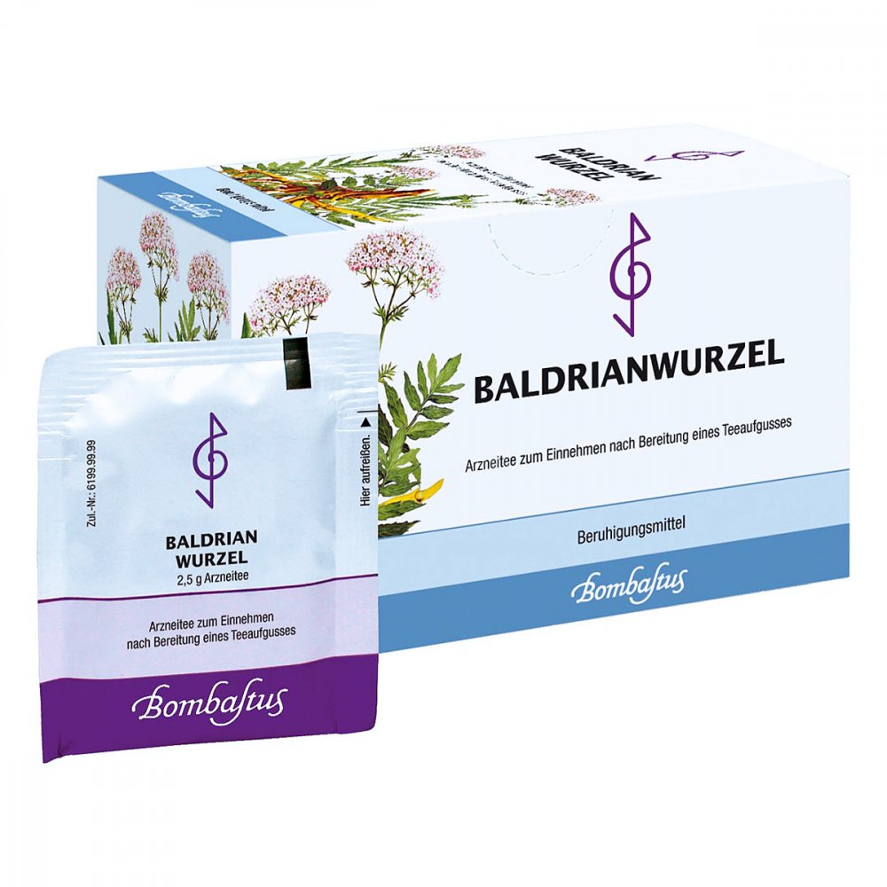 Das Produktfoto zeigt Baldrianwurzel Tee Filterbeutel (20X2.5 g) PZN 08542255