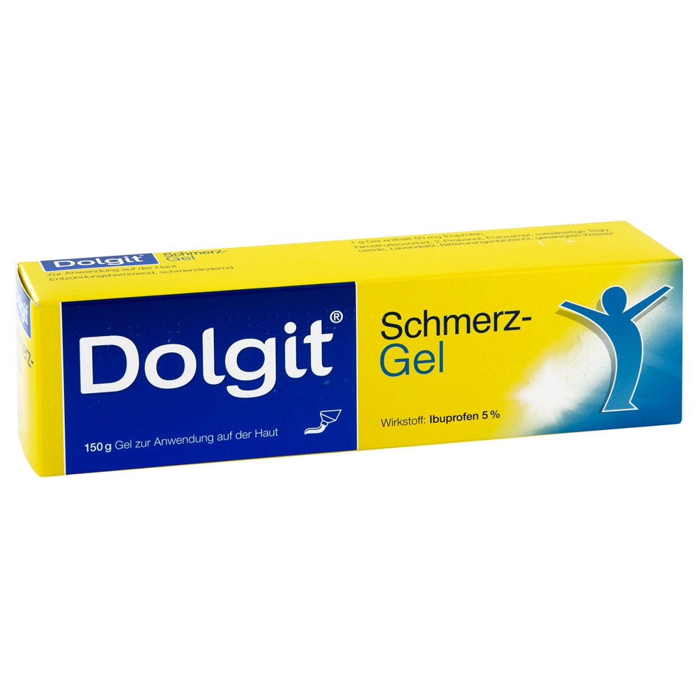 Das Produktfoto zeigt Dolgit Schmerzgel (150 g) PZN 08556004