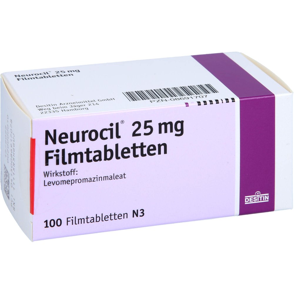 Das Produktfoto zeigt Neurocil 25 Mg Filmtabletten (100 stk) PZN 08691707