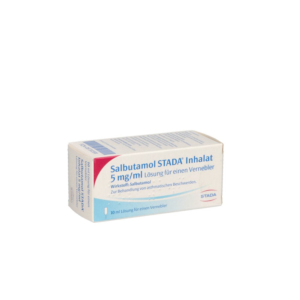 Das Produktfoto zeigt Salbutamol Stada Inhalat 5 Mg/Ml Lsg.F.E.Vernebl. (10 ml) PZN 08730399