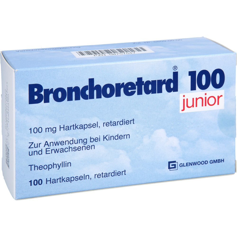 Das Produktfoto zeigt Bronchoretard 100 Junior Retardkapseln (100 stk) PZN 08757547