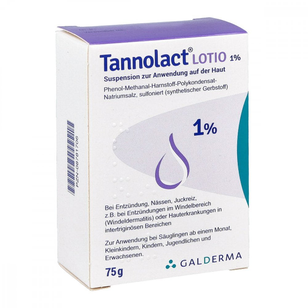 Das Produktfoto zeigt Tannolact Lotio (75 g) PZN 08781706