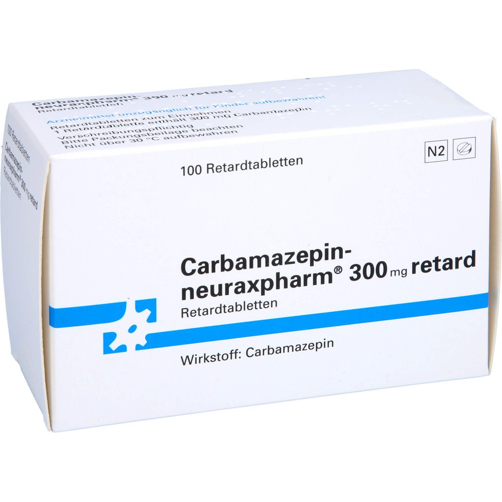 Das Produktfoto zeigt Carbamazepin-Neuraxpharm 300 Mg Retard Tabl. (100 stk) PZN 08782278