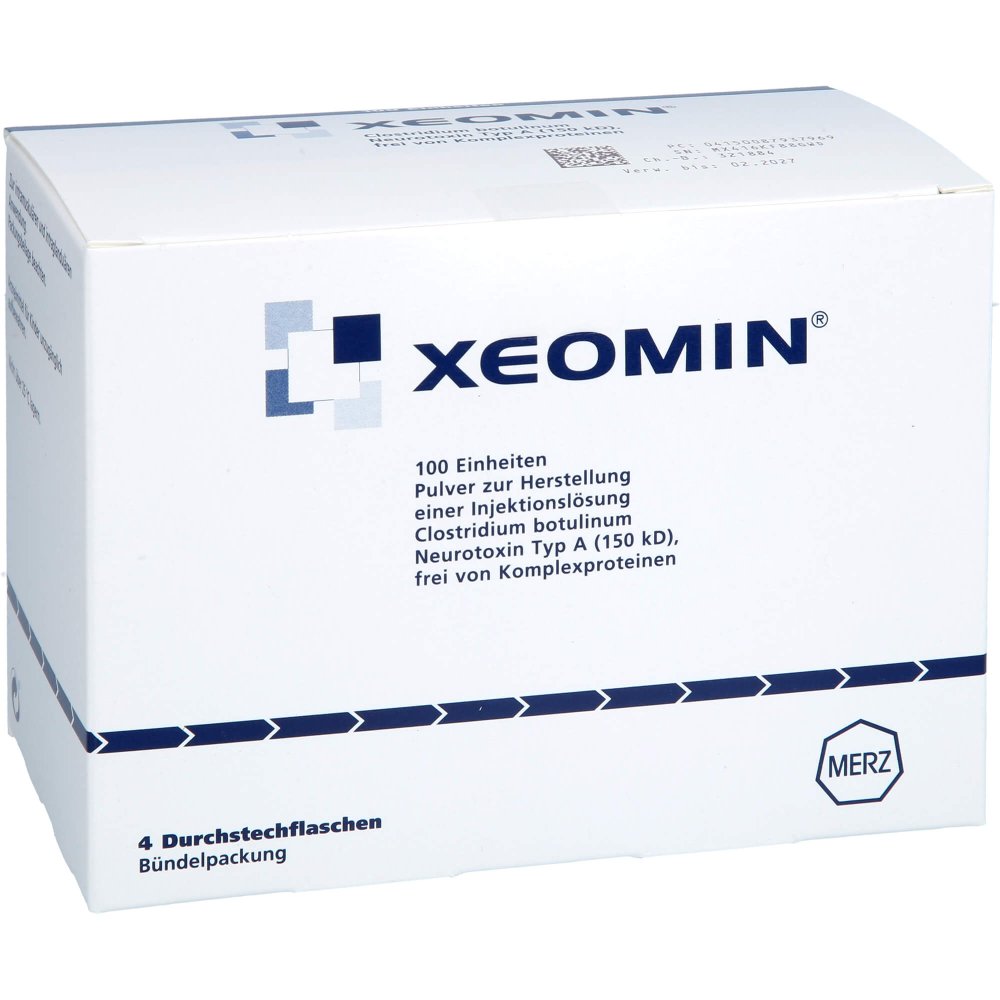 Xeomin 100 Ld50 Einheiten Plv.Z.Herst.E.Inj.-Lsg. (4 stk)