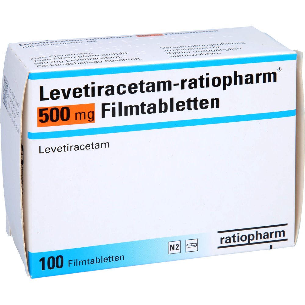 Levetiracetam-Ratiopharm 500 Mg Filmtabletten (100 stk)