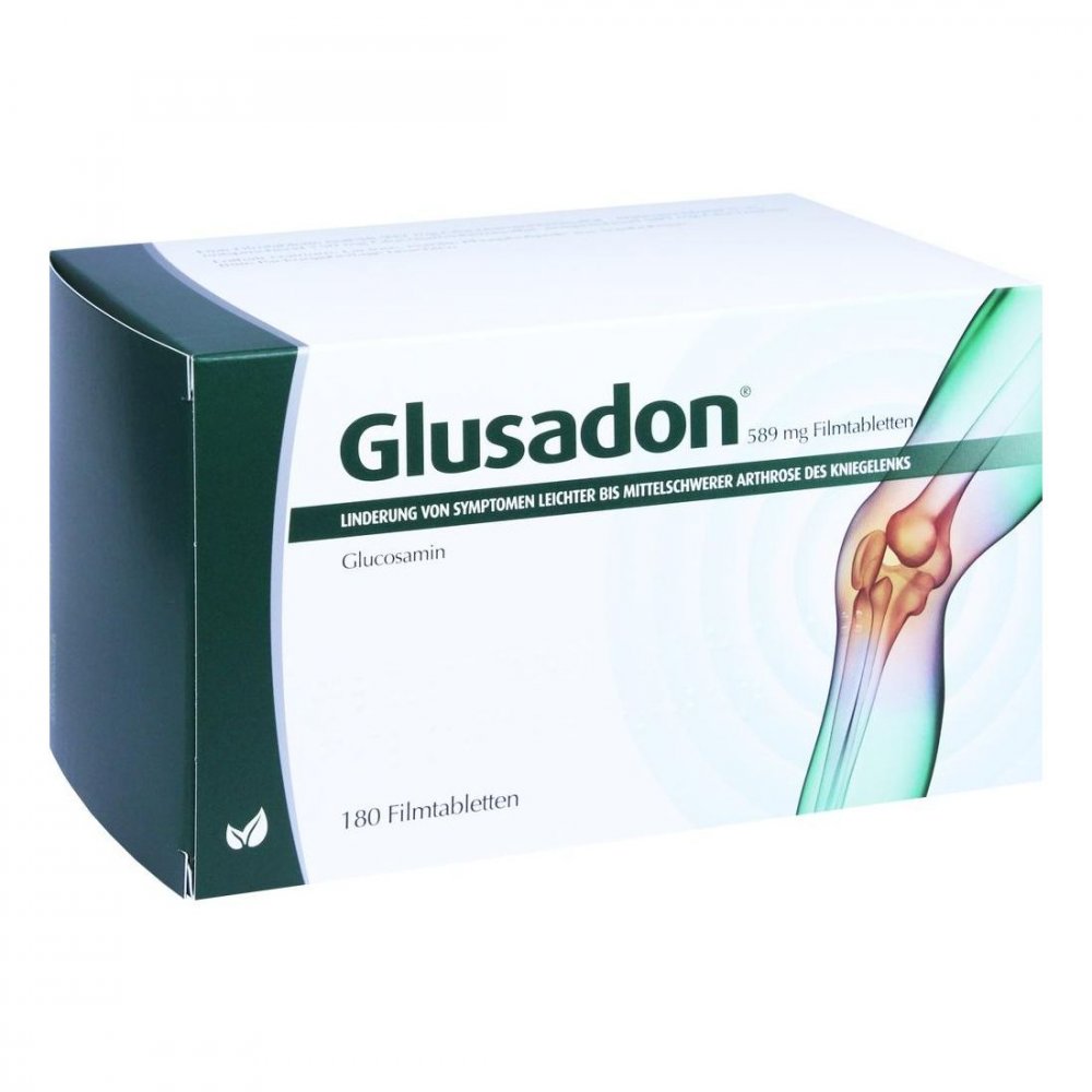 Das Produktfoto zeigt Glusadon 589 Mg Filmtabletten (180 stk) PZN 08818929