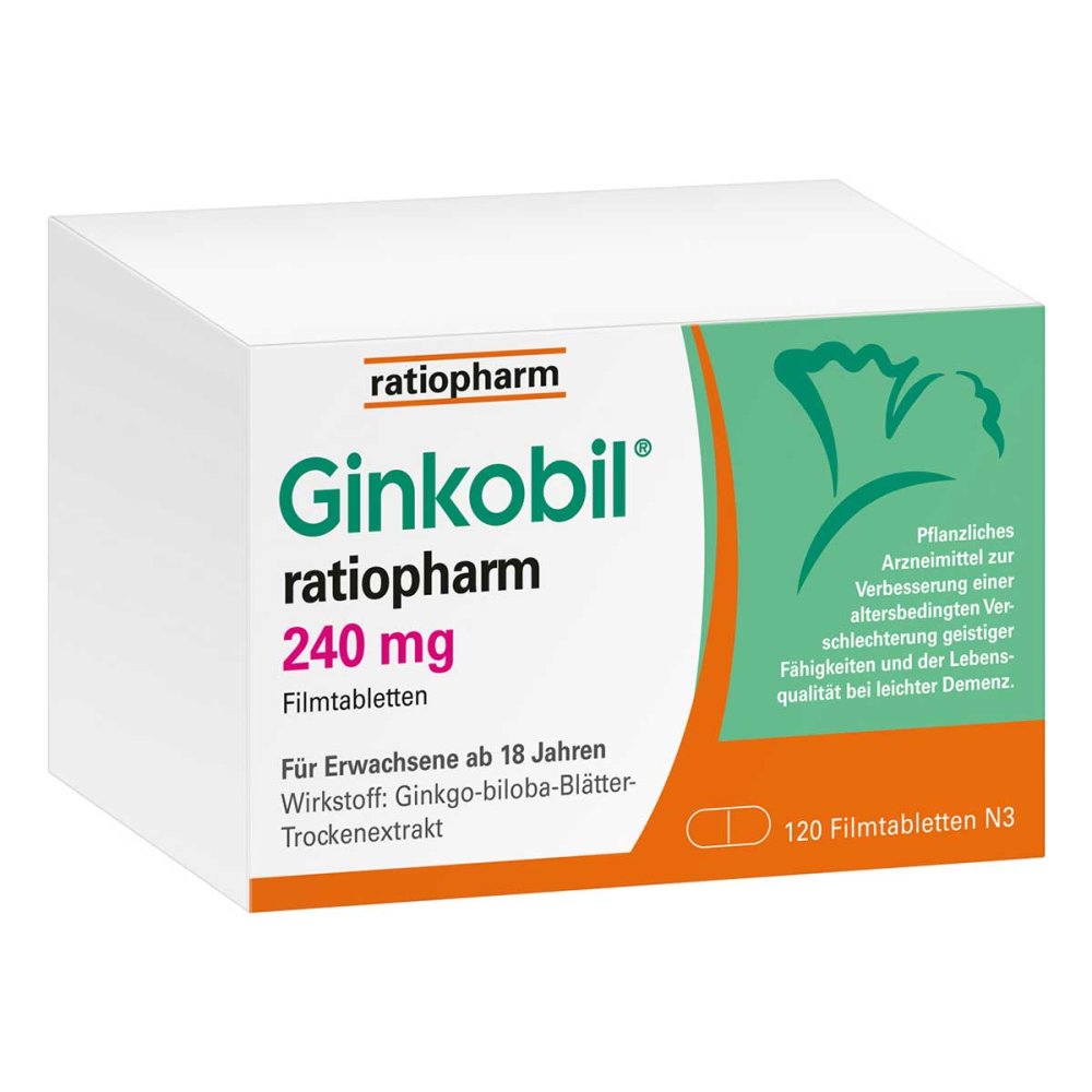 Ginkobil-Ratiopharm 240 Mg Filmtabletten (120 stk)