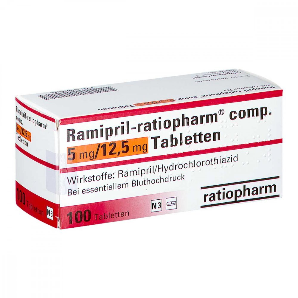 Ramipril-Ratiopharm Comp.5 Mg/12,5 Mg Tabletten (100 stk)