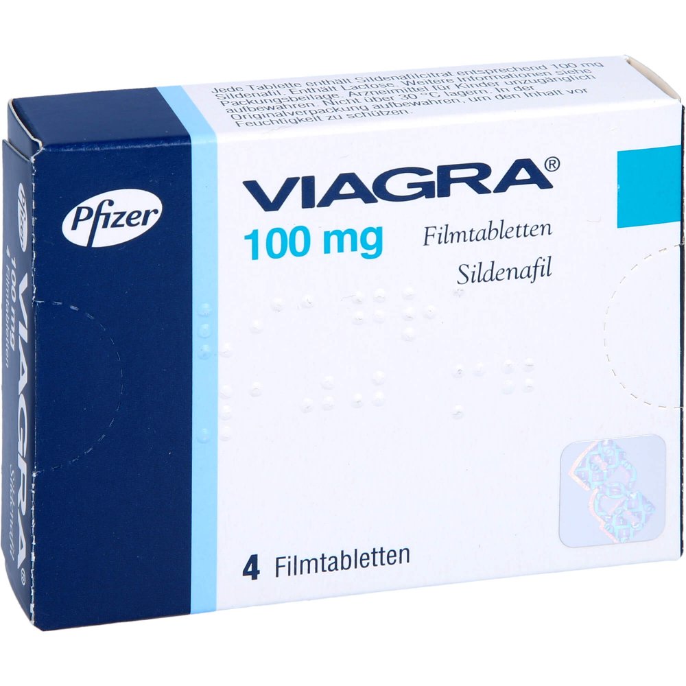 Das Produktfoto zeigt Viagra 100 Mg Filmtabletten (4 stk) PZN 08906817