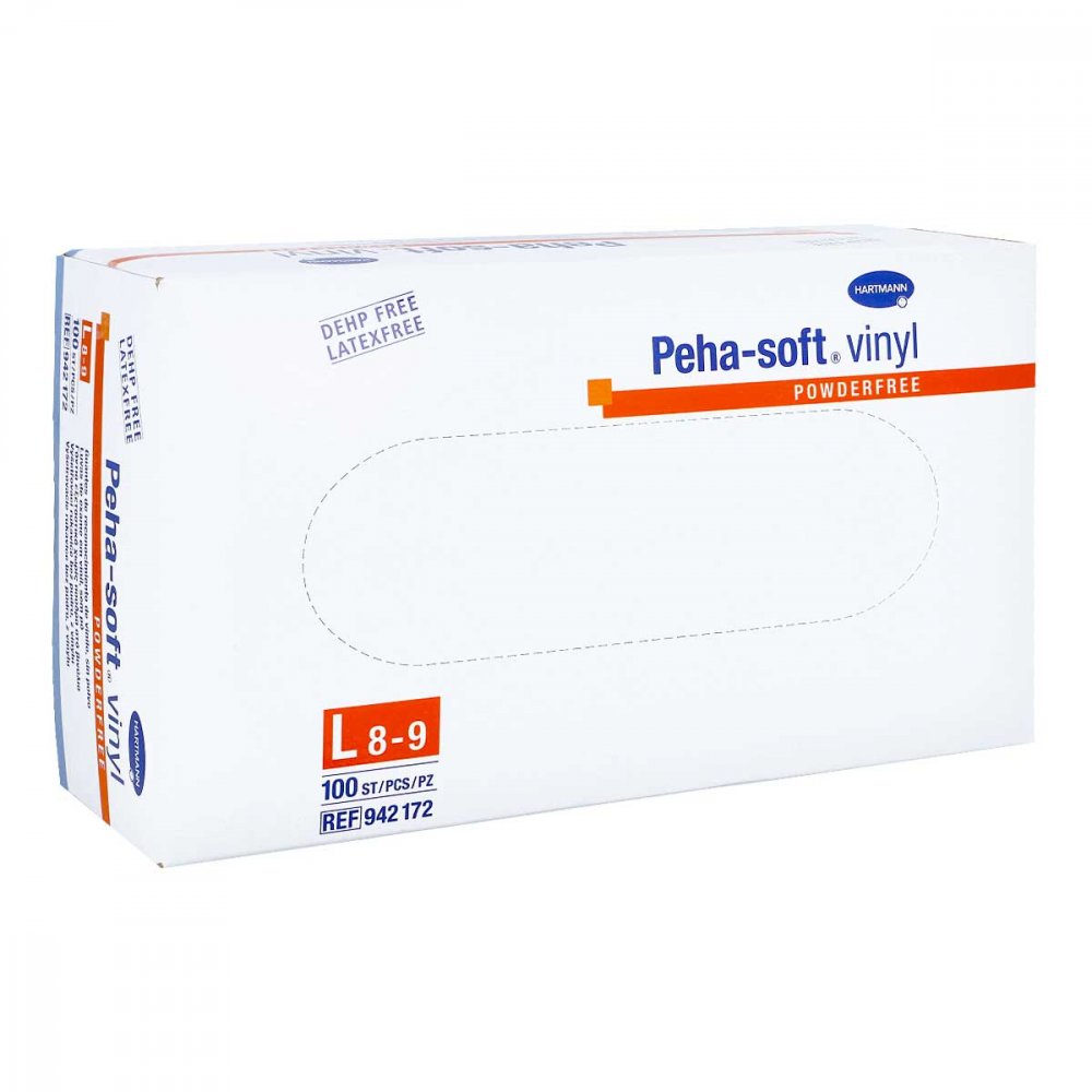 Peha-Soft Vinyl Unt.Handschuhe Unste.Puderfrei L (100 stk)