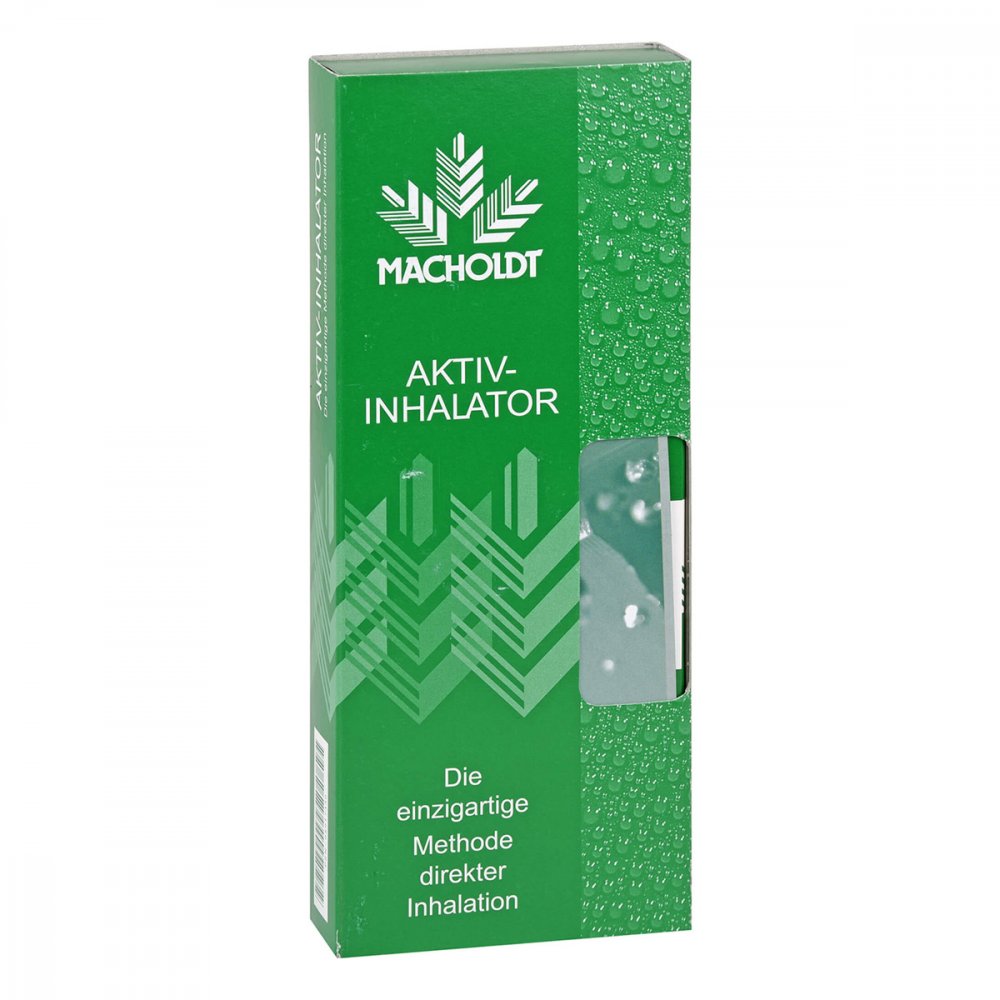 Das Produktfoto zeigt Macholdt Aktiv Inhalator+1 Eukalyptusöl Kombipack. (1 stk) PZN 08917330