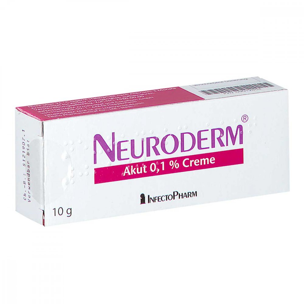 Das Produktfoto zeigt Neuroderm Akut 0,1% Creme (10 g) PZN 09012654