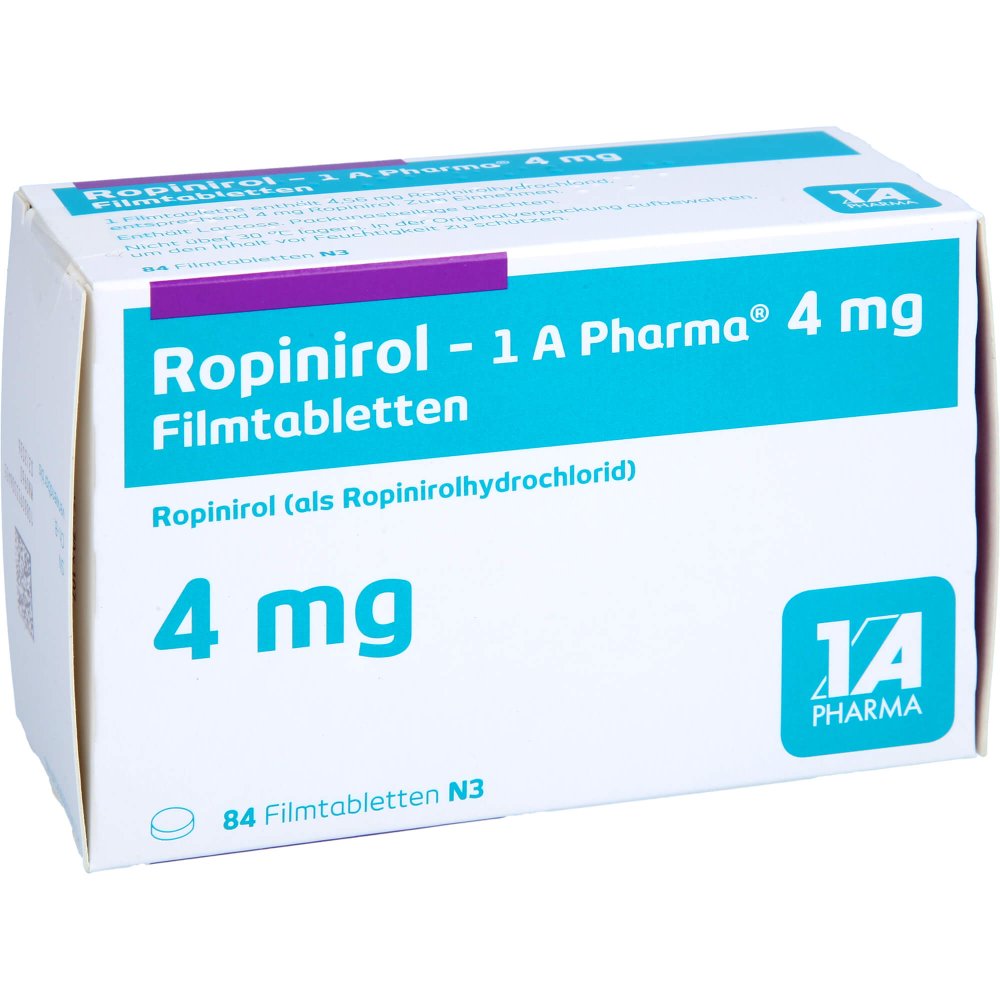 Ropinirol-1a Pharma 4 Mg Filmtabletten (84 stk)