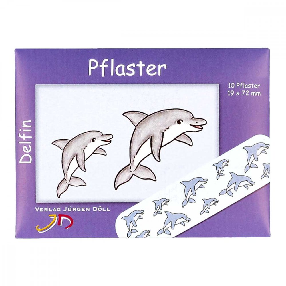 Das Produktfoto zeigt Kinderpflaster Delfin Briefchen (10 stk) PZN 09078133