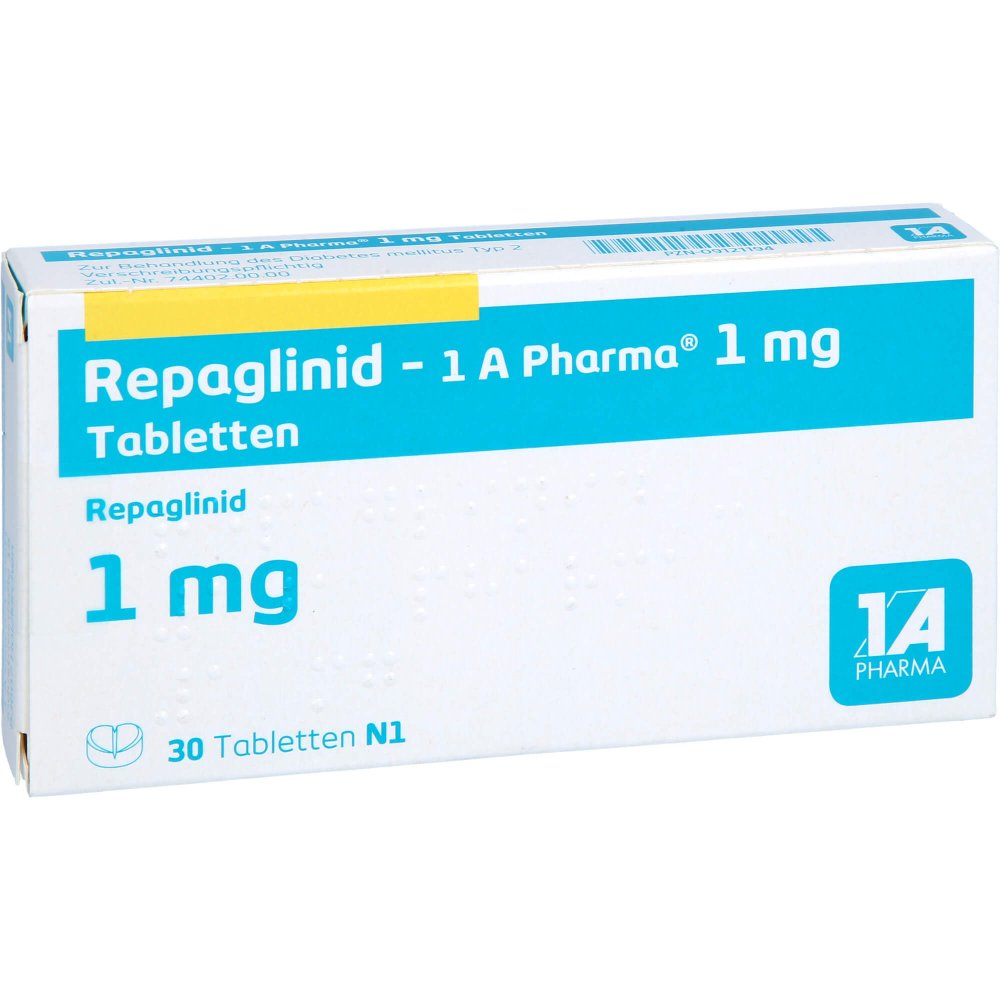 Repaglinid-1a Pharma 1 Mg Tabletten (30 stk)