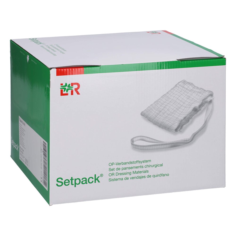 Das Produktfoto zeigt Bauchtuch Lite Steril 40x40cm 4fach Weiß Rk (6X5 stk) PZN 09214122