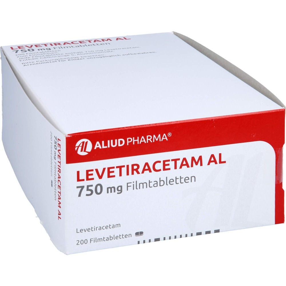 Das Produktfoto zeigt Levetiracetam Al 750 Mg Filmtabletten (200 stk) PZN 09228880