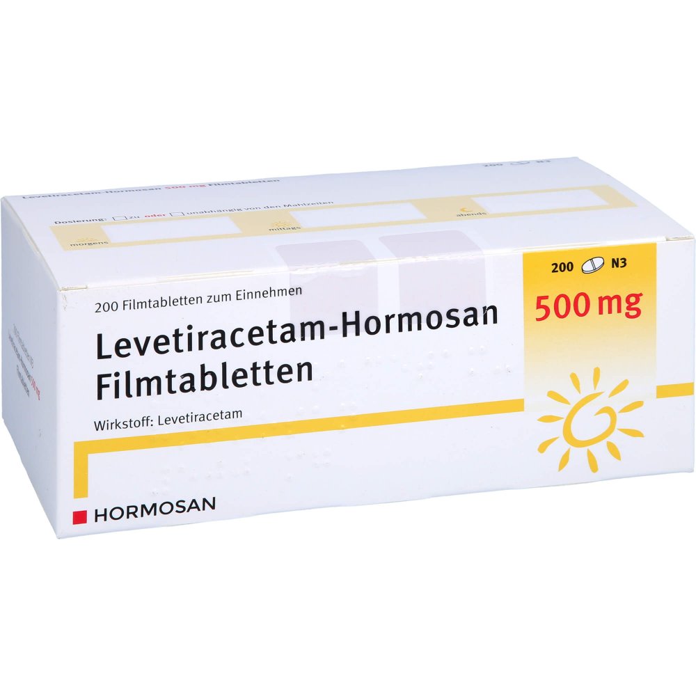 Levetiracetam Hormosan 500 Mg Filmtabletten (200 stk)