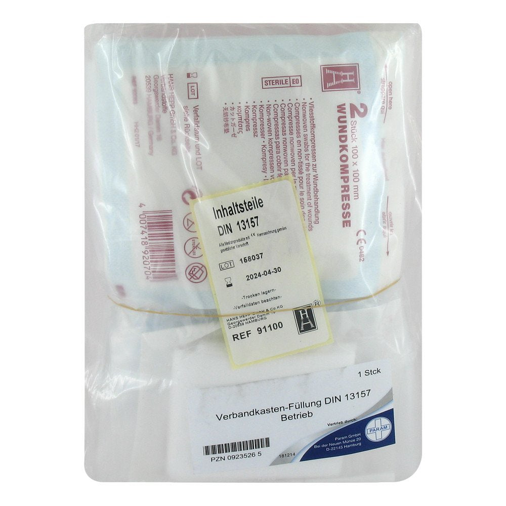 Das Produktfoto zeigt Verbandkasten Füllung Betrieb 13157 Param (1 stk) PZN 09235265