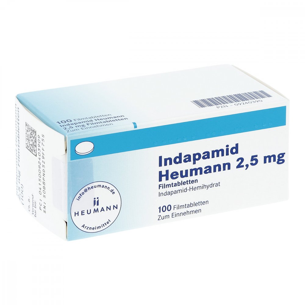 Indapamid Heumann 2,5 Mg Filmtabletten (100 stk)