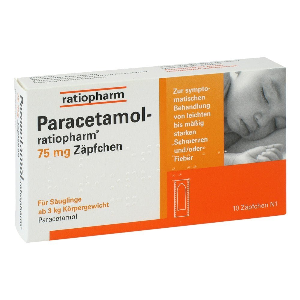 Paracetamol-Ratiopharm 75 Mg Zäpfchen (10 stk)