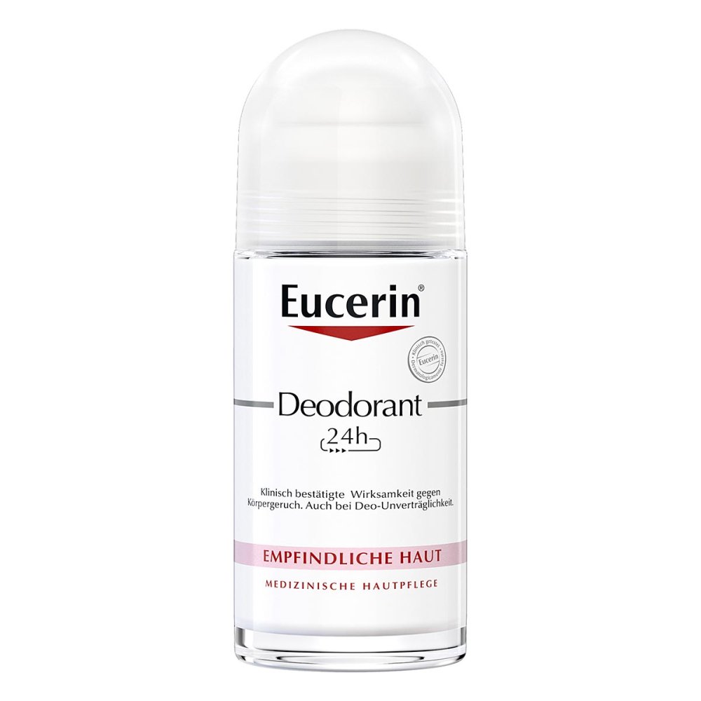 Das Produktfoto zeigt Eucerin Deodorant Roll-On 24 H (50 ml) PZN 09289456