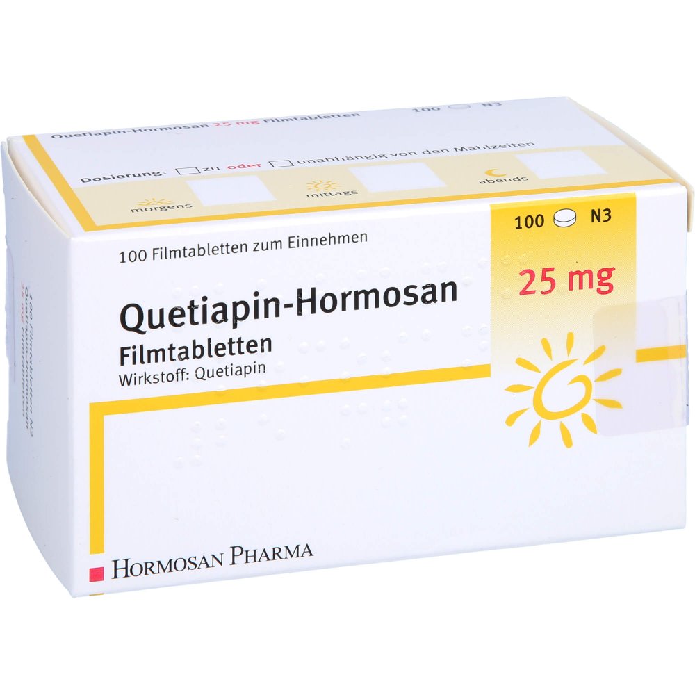 Quetiapin Hormosan 25 Mg Filmtabletten (100 stk)