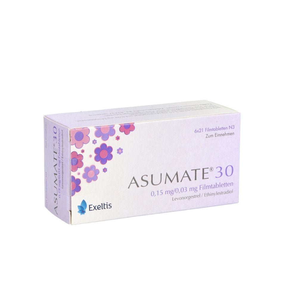 Asumate 30 0,15 Mg/0,03 Mg Filmtabletten (6X21 stk)