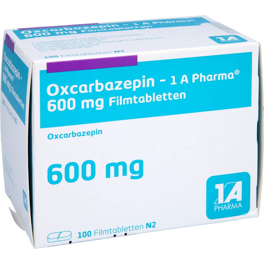 Oxcarbazepin-1a Pharma 600 Mg Filmtabletten (100 stk)