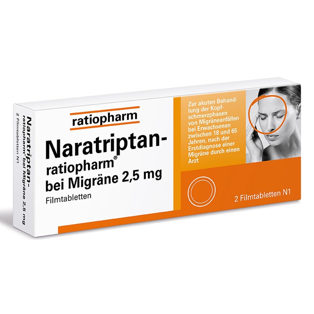 Naratriptan-Ratiopharm Bei Migräne Filmtabletten (2 stk)