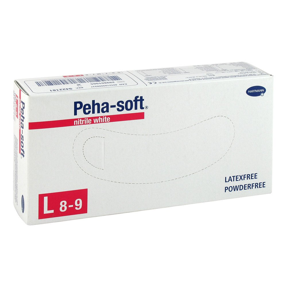 Peha-Soft Nitrile White Unt.Hands.Unsteril Pf L (100 stk)