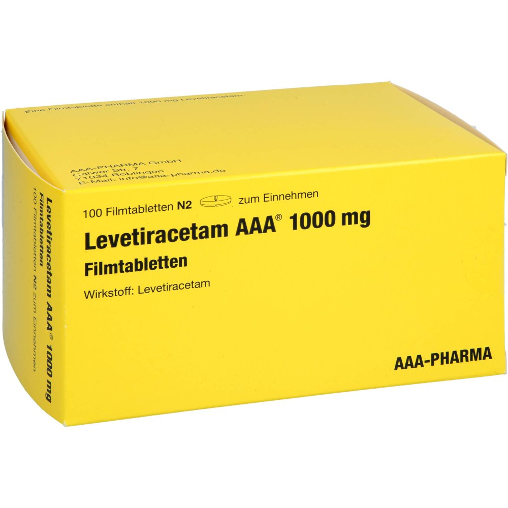 Levetiracetam Aaa 1000 Mg Filmtabletten (100 stk)