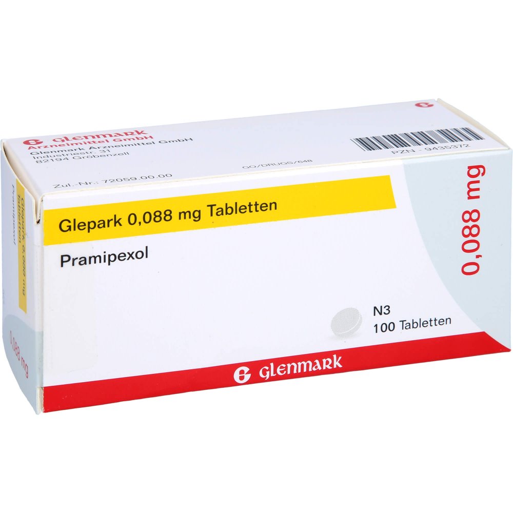 Das Produktfoto zeigt Glepark 0,088 Mg Tabletten (100 stk) PZN 09435372
