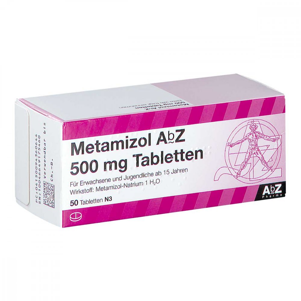 Metamizol Abz 500 Mg Tabletten (50 stk)