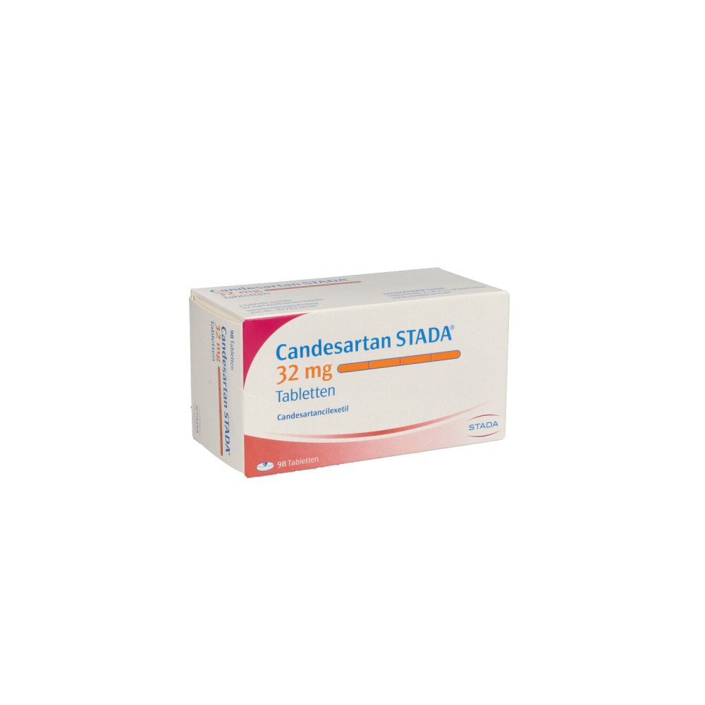Das Produktfoto zeigt Candesartan Stada 32 Mg Tabletten (98 stk) PZN 09444388