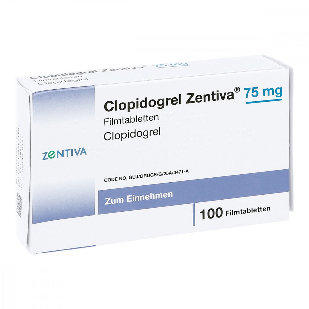 Clopidogrel Zentiva 75 Mg Filmtabletten (100 stk)