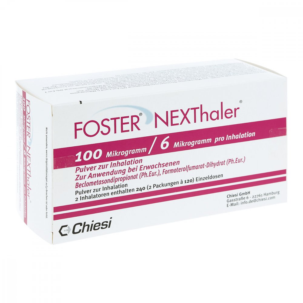 Foster Nexthaler 100/6 Μg 120 Ed Inhalationspulver (2 stk)