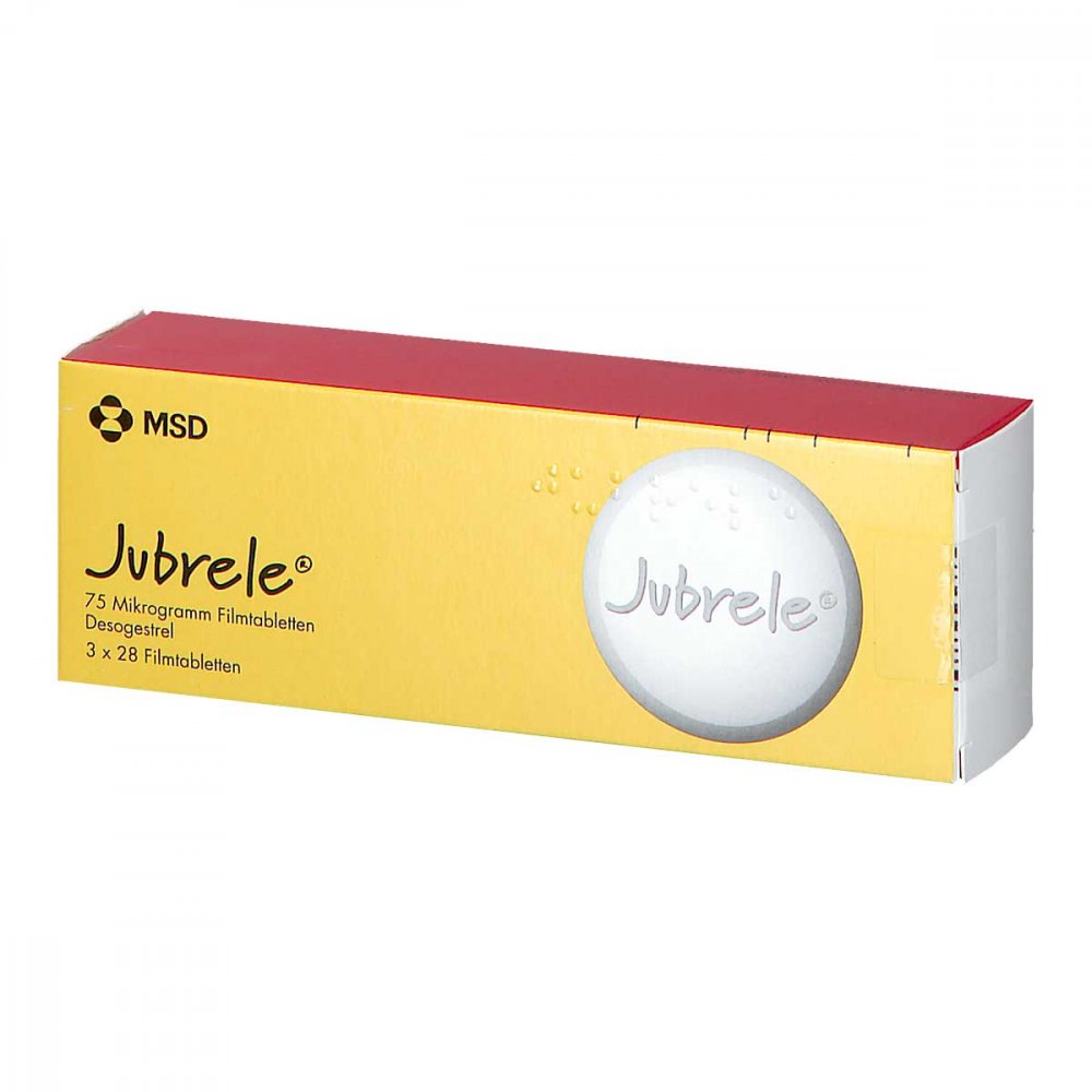 Jubrele 75 Mikrogramm Filmtabletten Desogestrel (3X28 stk)