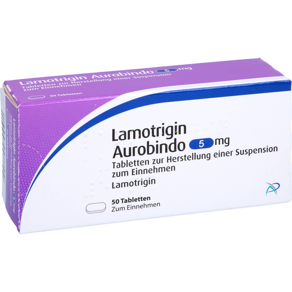Das Produktfoto zeigt Lamotrigin Aurobindo 5 Mg Tab.Z.Her.E.Susp.Z.Einn. (50 stk) PZN 09478536