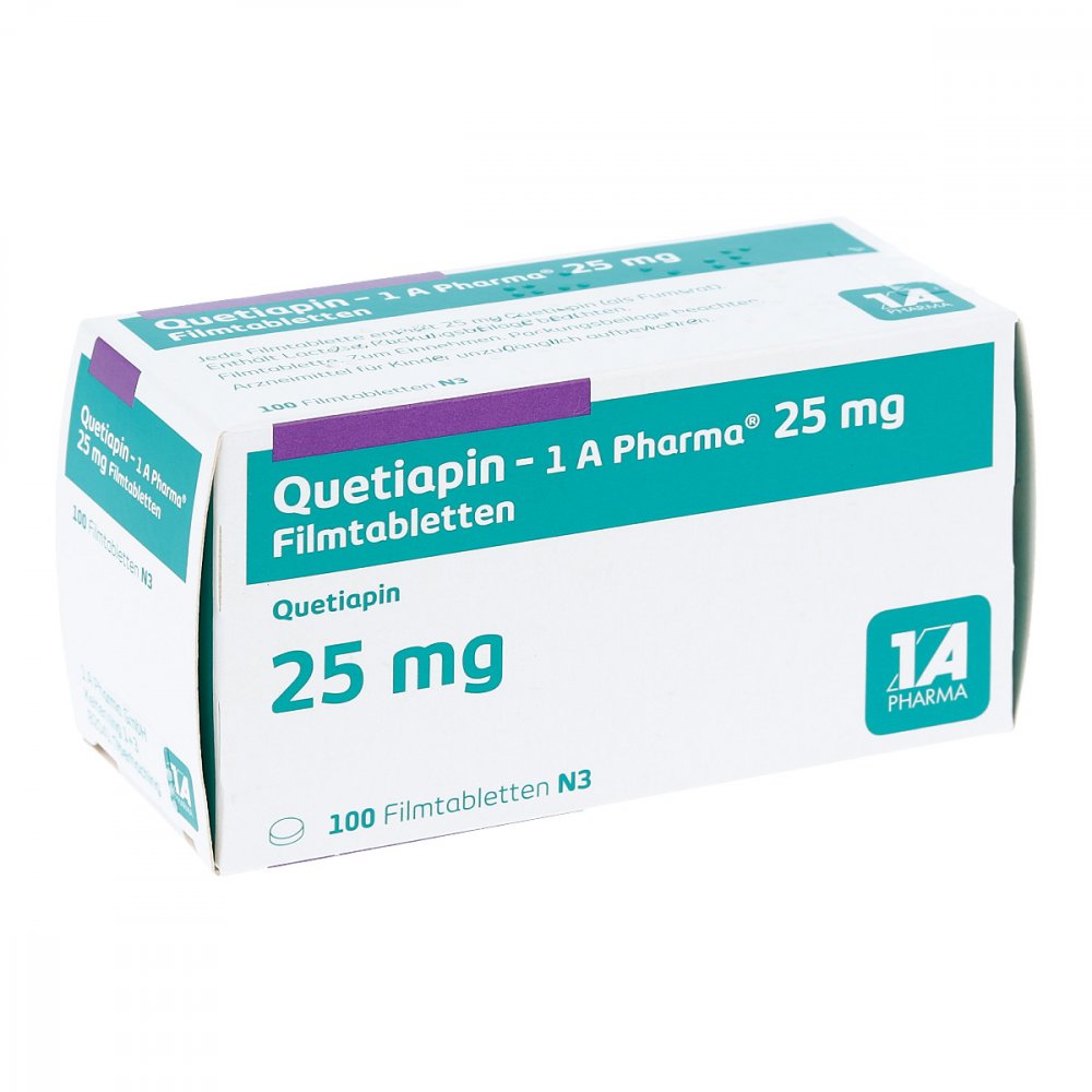 Quetiapin-1a Pharma 25 Mg Filmtabletten (100 stk)