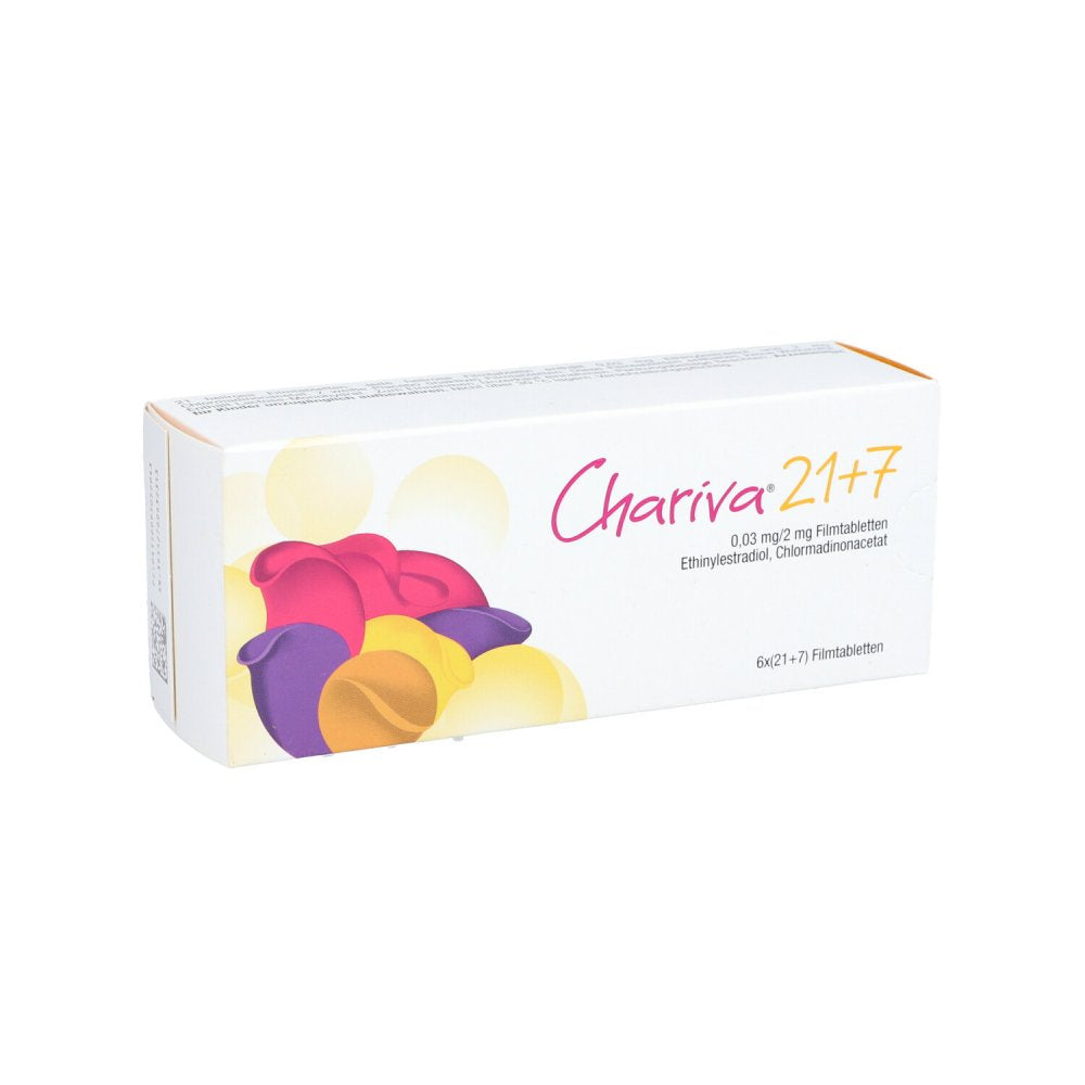Das Produktfoto zeigt Chariva 21+7 Filmtabletten (6X28 stk) PZN 09505204