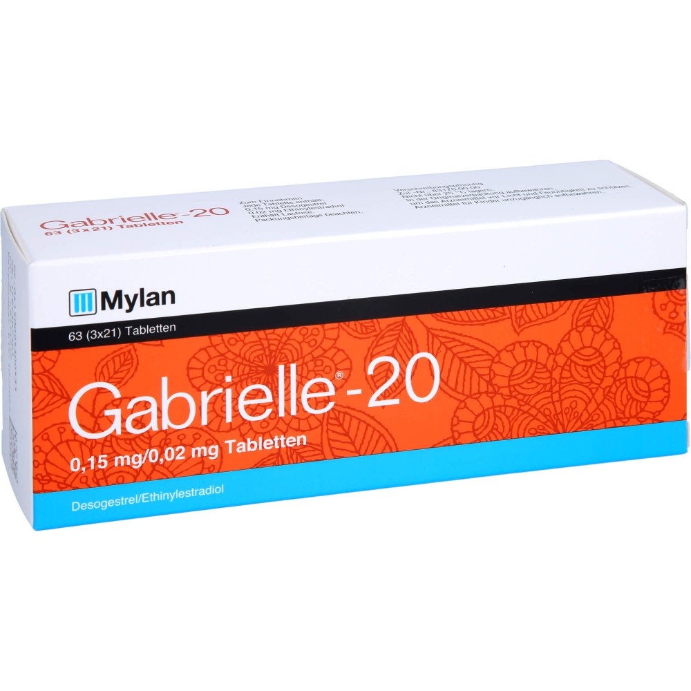 Das Produktfoto zeigt Gabrielle-20 0,15 Mg/0,02 Mg Tabletten (63 stk) PZN 09530053