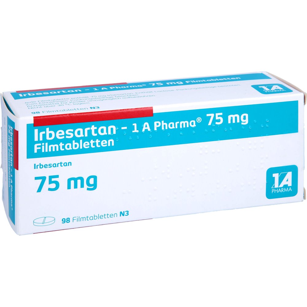 Irbesartan-1a Pharma 75 Mg Filmtabletten (98 stk)