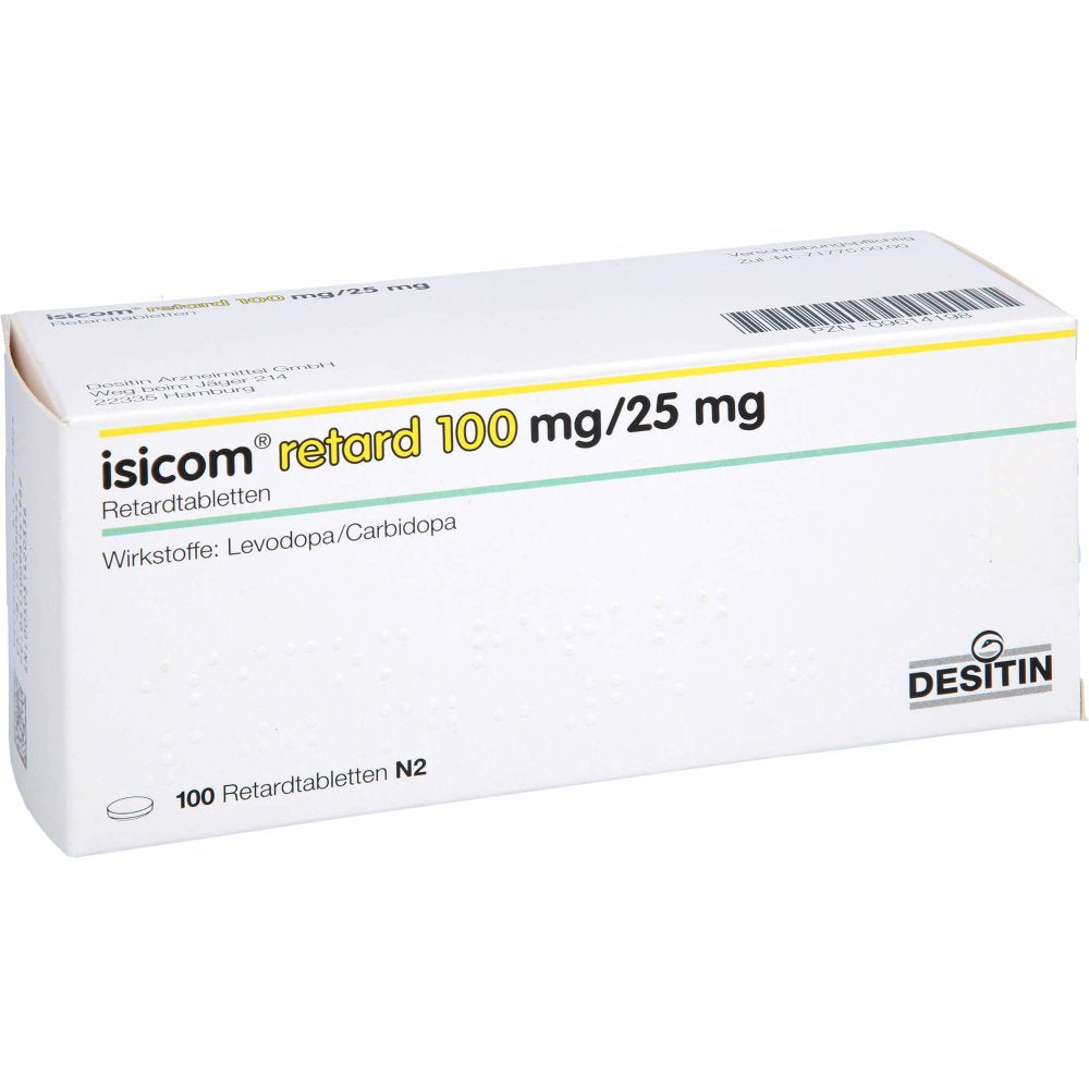 Das Produktfoto zeigt Isicom Retard 100 Mg/25 Mg Retardtabletten (100 stk) PZN 09614198