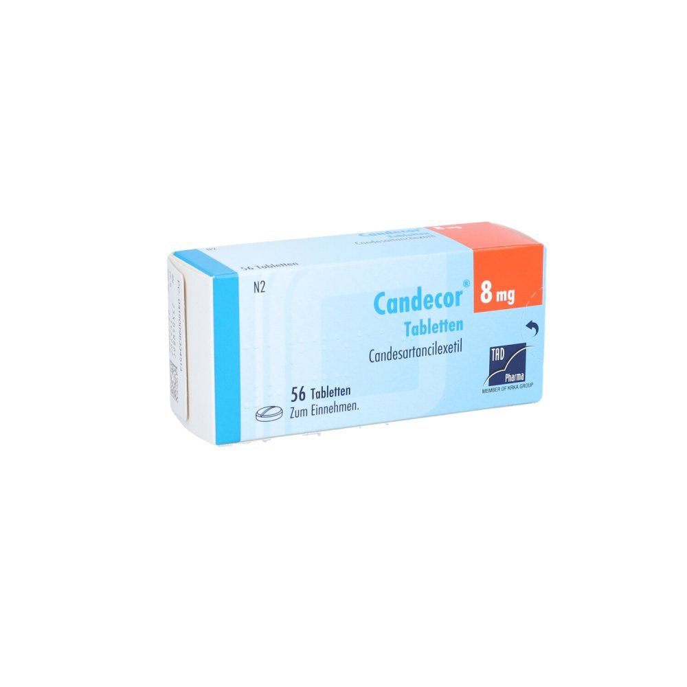 Das Produktfoto zeigt Candecor 8 Mg Tabletten (56 stk) PZN 09633451