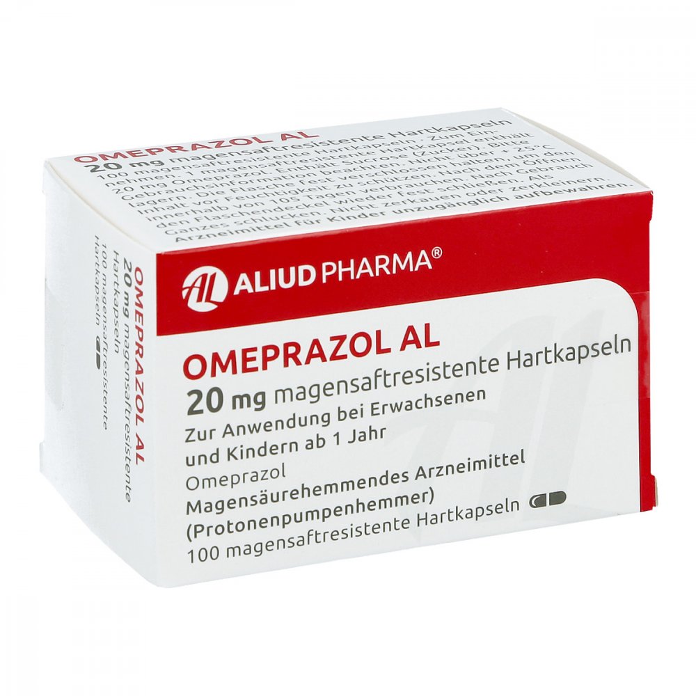 Omeprazol Al 20 Mg Magensaftresistente Hartkapseln (100 stk)