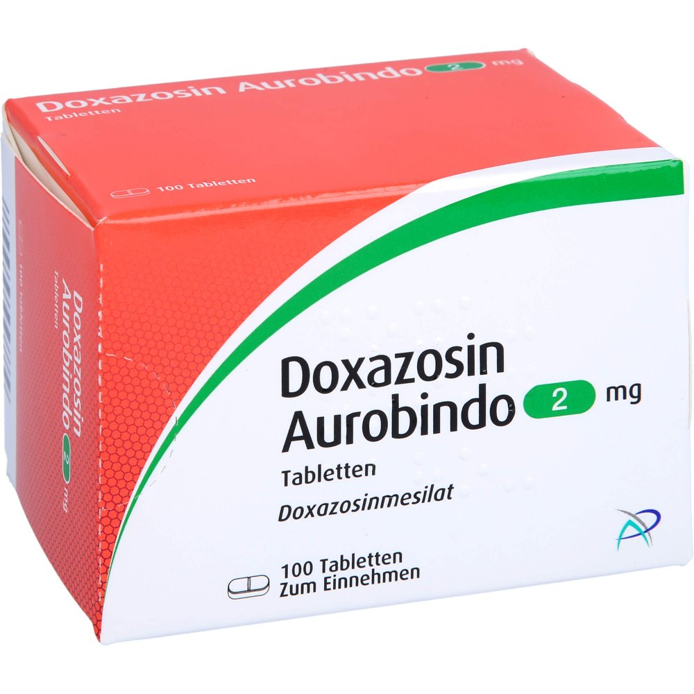 Das Produktfoto zeigt Doxazosin Aurobindo 2 Mg Tabletten (100 stk) PZN 09673611