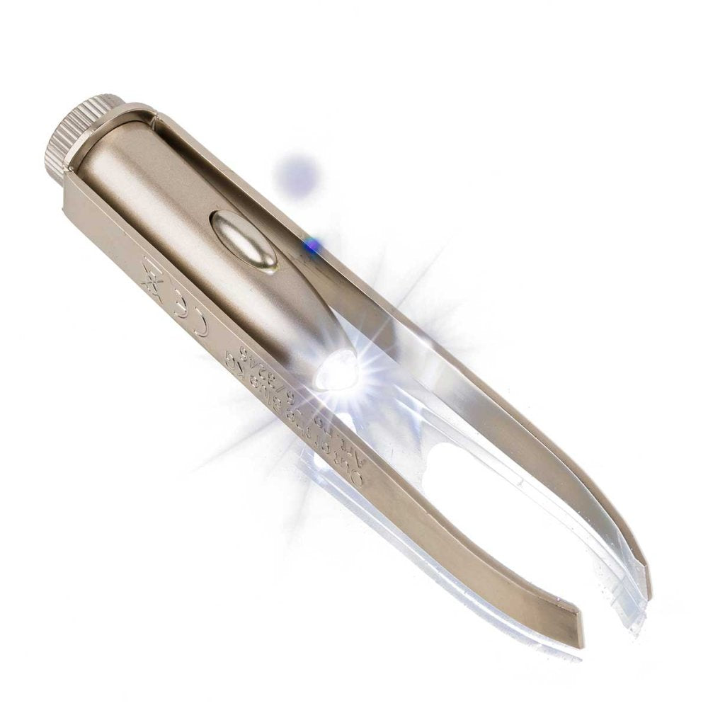 Pinzette Schräge Spitze Led-Licht Edelstahl 9,5 Cm (1 stk)