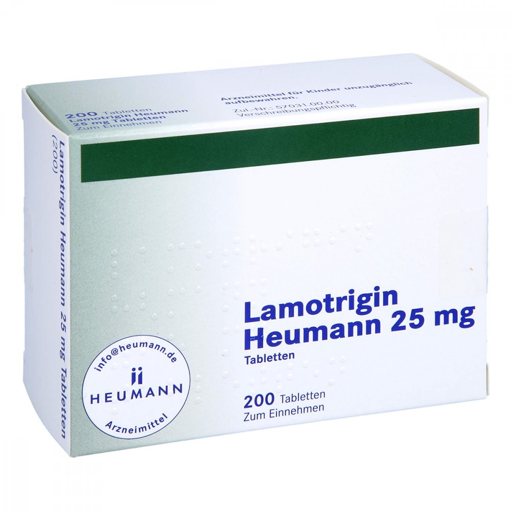 Das Produktfoto zeigt Lamotrigin Heumann 25 Mg Tabletten (200 stk) PZN 09687398