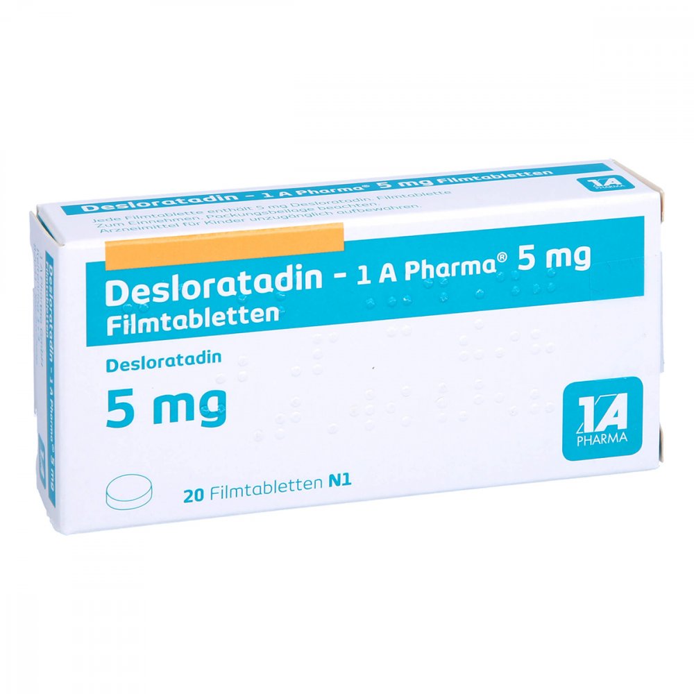 Desloratadin-1a Pharma 5 Mg Filmtabletten (20 stk)